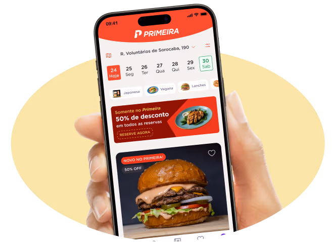 Demonstração do aplicativo do Primeira